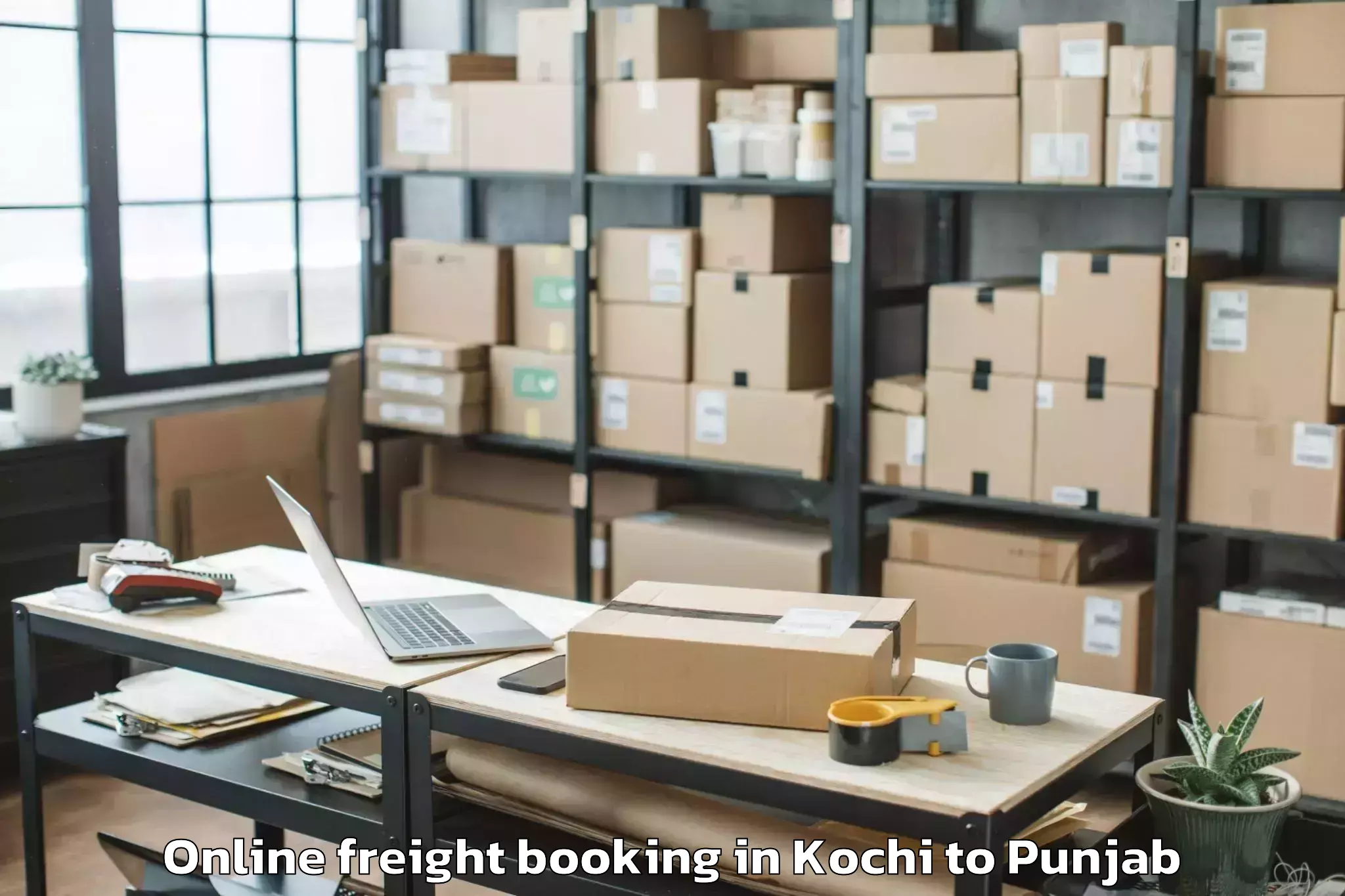 Efficient Kochi to Chandigarh Airport Ixc Online Freight Booking